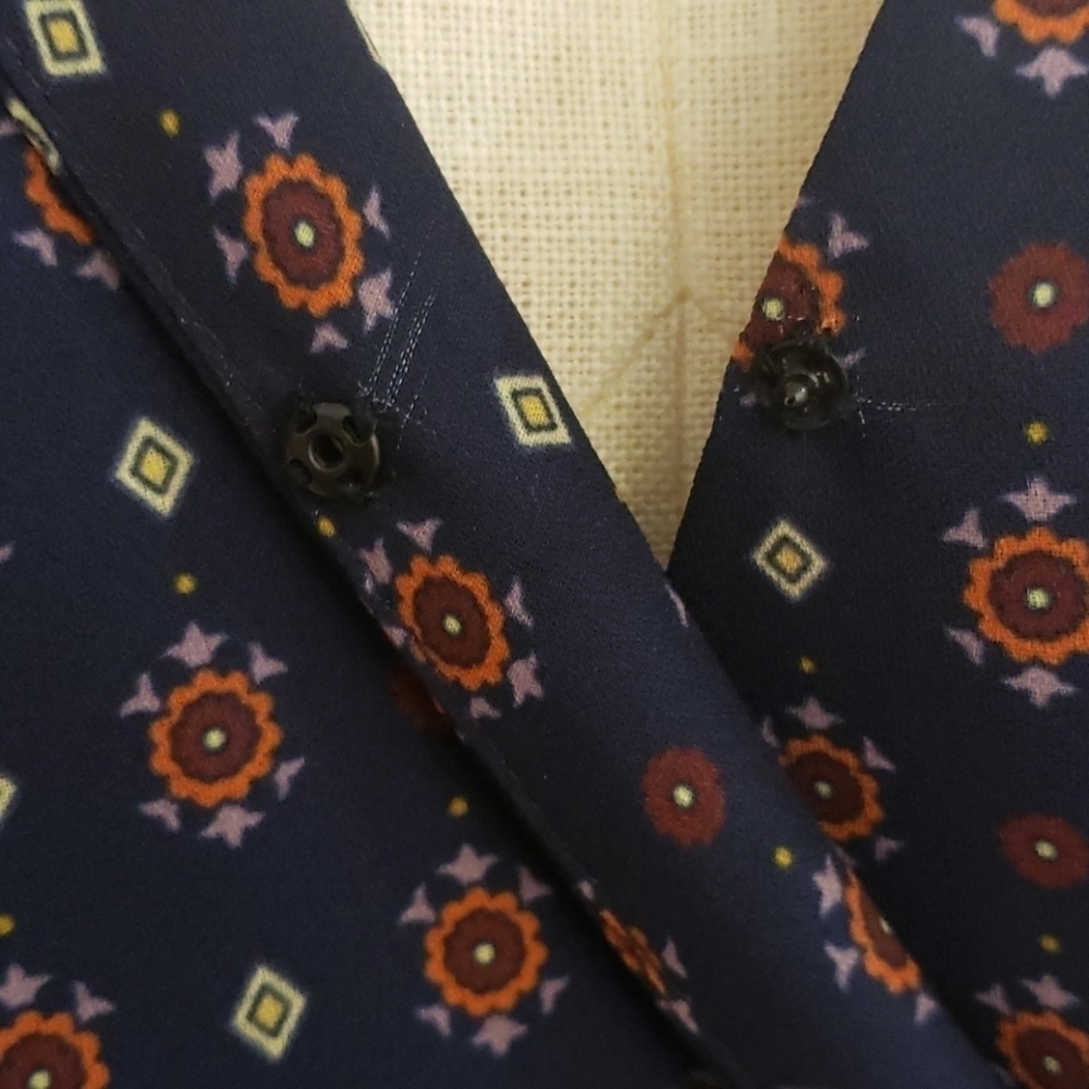 NWT Navy Dress with Side Tie - Picture 4 of 8